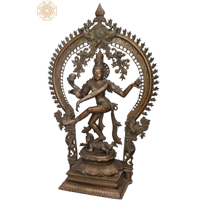 49" Large Nataraja Statue – Handmade Panchaloha Bronze from Swamimalai, Ancient Lost-Wax Cosmic Shiva Dance Sculpture