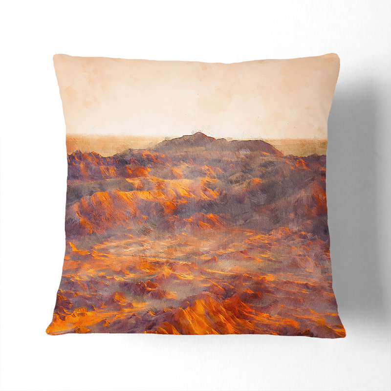 San Pedro De Atacama Desert in Chile Cushion with Filling, 40cm H x 40cm W x 15cm D, Stone
