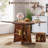 40"-54" Extendable Dining Table For 4/6/8, Modern Kitchen Table With Storage Shelf & Foot Support, Farmhouse Wood Dining Table For Living Room, Kitchen, Home