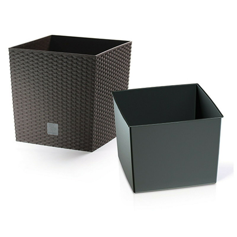 Max Pot Planter, 17cm H x 17cm W x 17cm D, Black