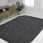 Montalvo Modern Minimalist Radius Corner Solid Dark Gray Indoor/Outdoor Rug-1232464793