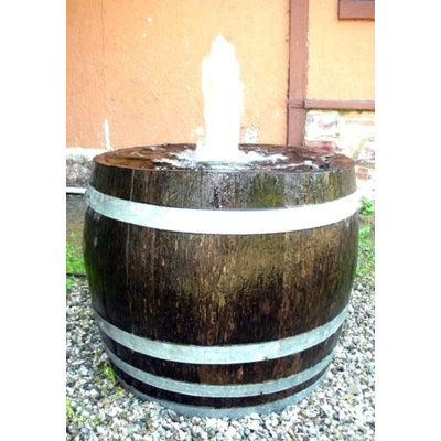 Wood Barrel Planter