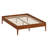 Contemporary Platform Bed Frame with Integrated Slat Support and Metal Reinforcement, Quick and Tool-Free Assembly-1605588323