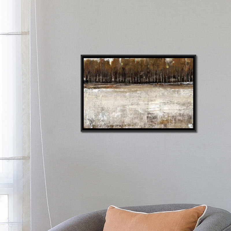 « neutral reflection i », impression sur toile, H 18 po x l 26 po x P 1,5 po, Toile avec cadre noir, Pas de tapis