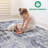 NAAR PAYAS Collection 2X8 Grey / Denim / Abstract Runner Rug-1526938934