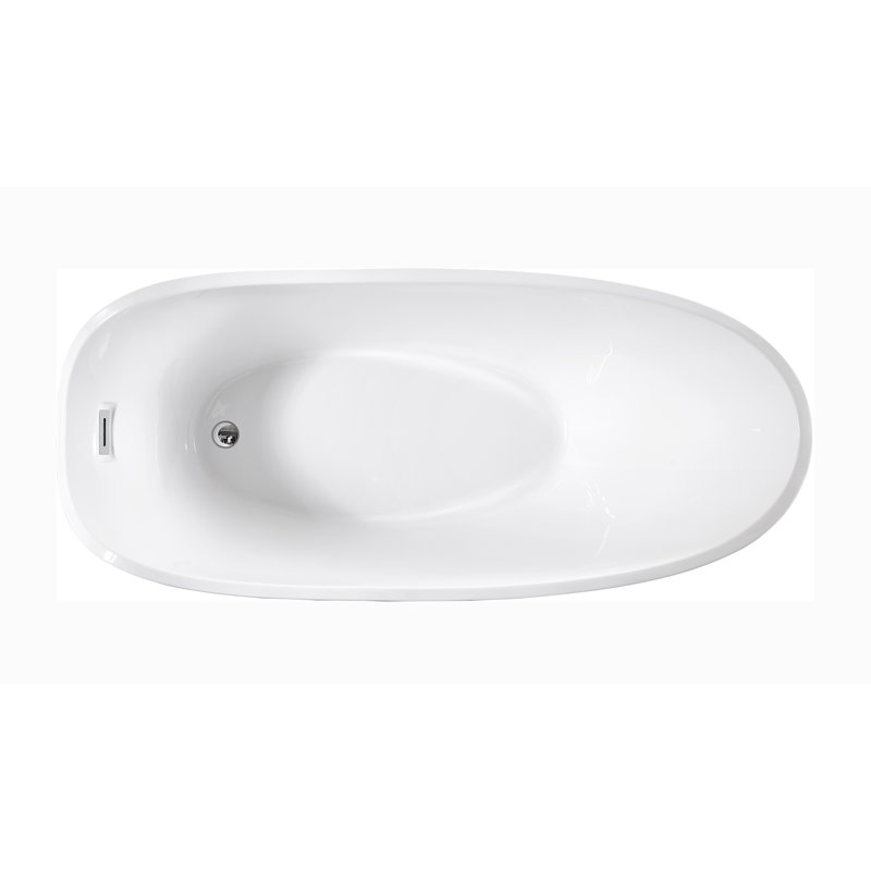Toulouse 68.8'' x 31.4'' Soaking Acrylic Bathtub