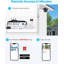 8CH DVR Security Camera System with 1080P Wired Dome Outdoor camera, IP66, 80ft Night Vision
