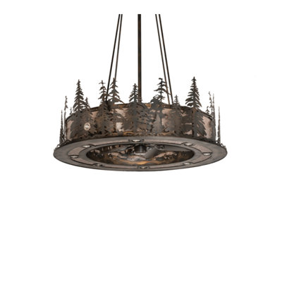 Tall Pines LED Downrod Ceiling Fan