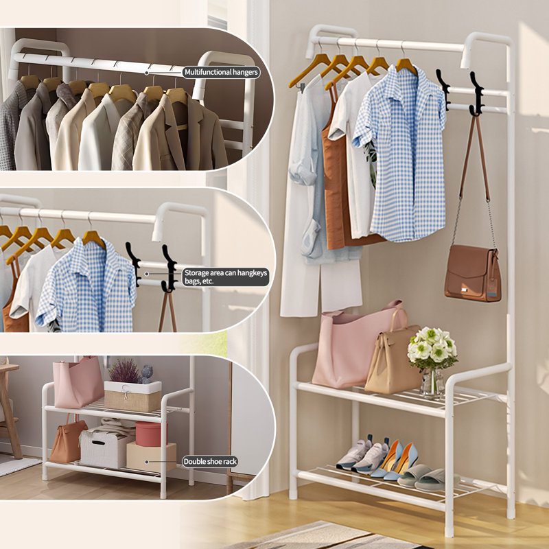 3-in-1 Entryway Storage Bench Coat Rack