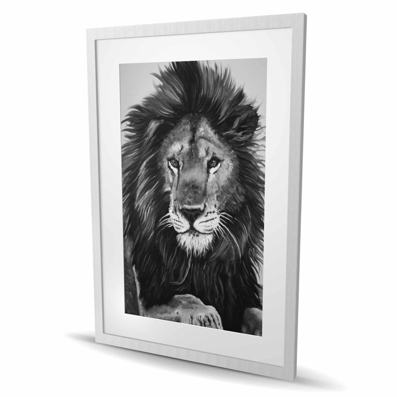 The Lion King - Wildlife, H 36 po x l 24 po, Argent argent