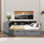 Lit plateforme luxueux avec tablettes de rangement, tiroirs, station de charge intégrée et tête de lit tapissier-1732431508-1732431511