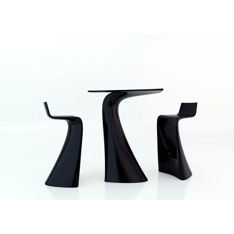 Wing Plastic Bar Table, Black