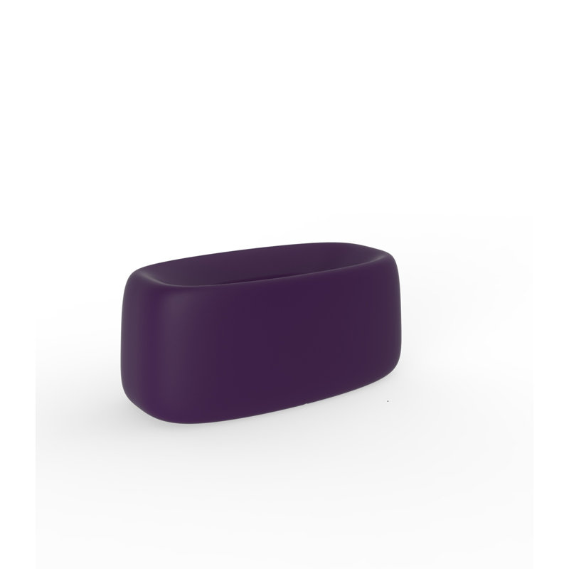 Jardiniere Lacquered Polyethylene Pot Planter, 11.5" H x 24.75" W x 12.5" D, Ice