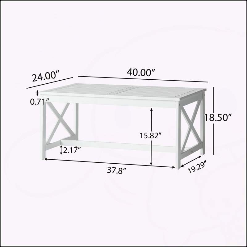 Table basse, Blanc