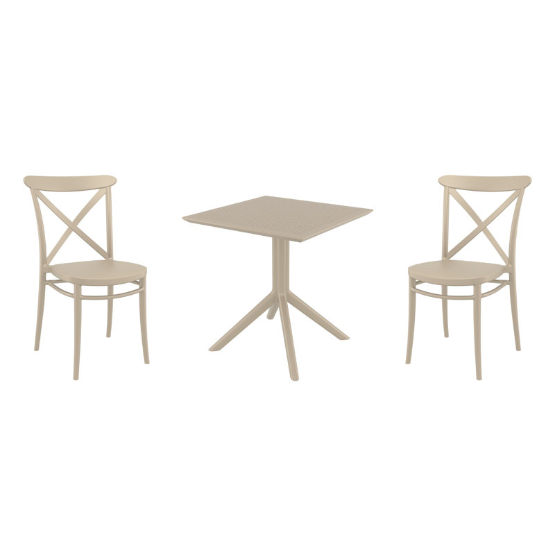 Ensemble bistro 60 po Farrah, Taupe