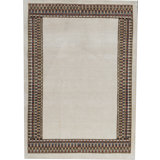 Hand-Knotted High-Quality Beige, Brown, and Black Area Rug