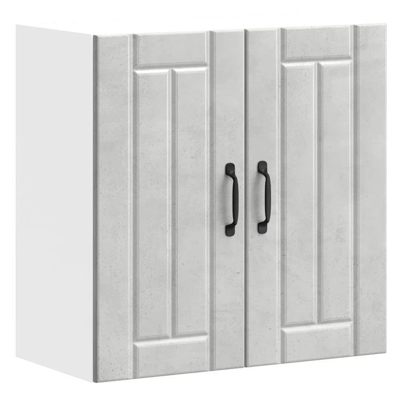 vidaXL Kitchen Wall Cabinet Engineered Wood, 23.6in H x 23.6in W x 12.2in D, Concrete Gray