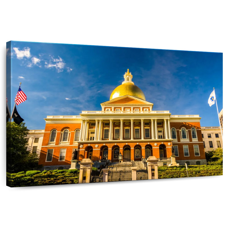 Massachusetts State House Boston, 20" H x 30" W
