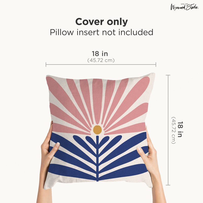 Housse de coussin floral en polyester