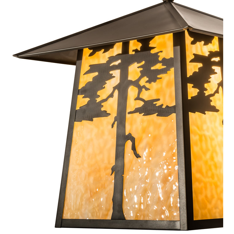 Luminaire suspendu lanterne rectangulaire 4 lumières