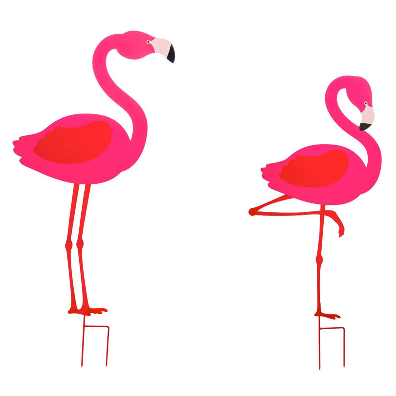 Ensemble de 2 panneaux de jardin Schiff Flamingo
