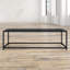 Table basse Weidler - Table basse Miley en métal noir - Table d'appoint rectangulaire moderne en métal pour le salon, table de centre minimaliste contemporaine - Table basse noire-2005557