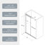 Bypass Shower Door, Sliding Door,Soft Close System, With 5/16" Tempered Glass And Brushed Gold Finish 4874