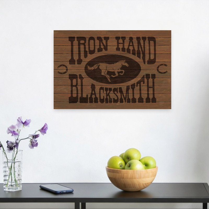 «Yee Haw», impression d'art mural rétro «Blacksmith Horse», H 12 po x l 18 po