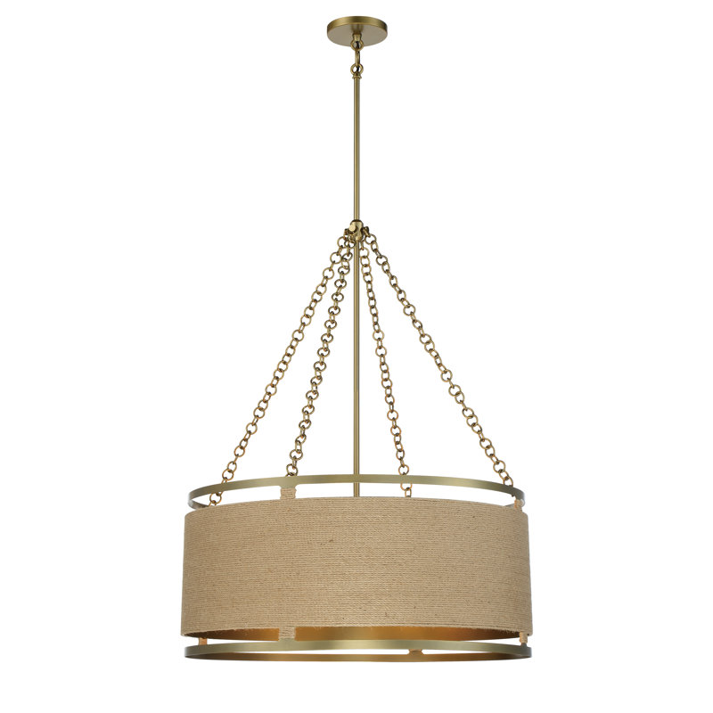 Everly Quinn Windward Passage Soft Brass Pendant Light