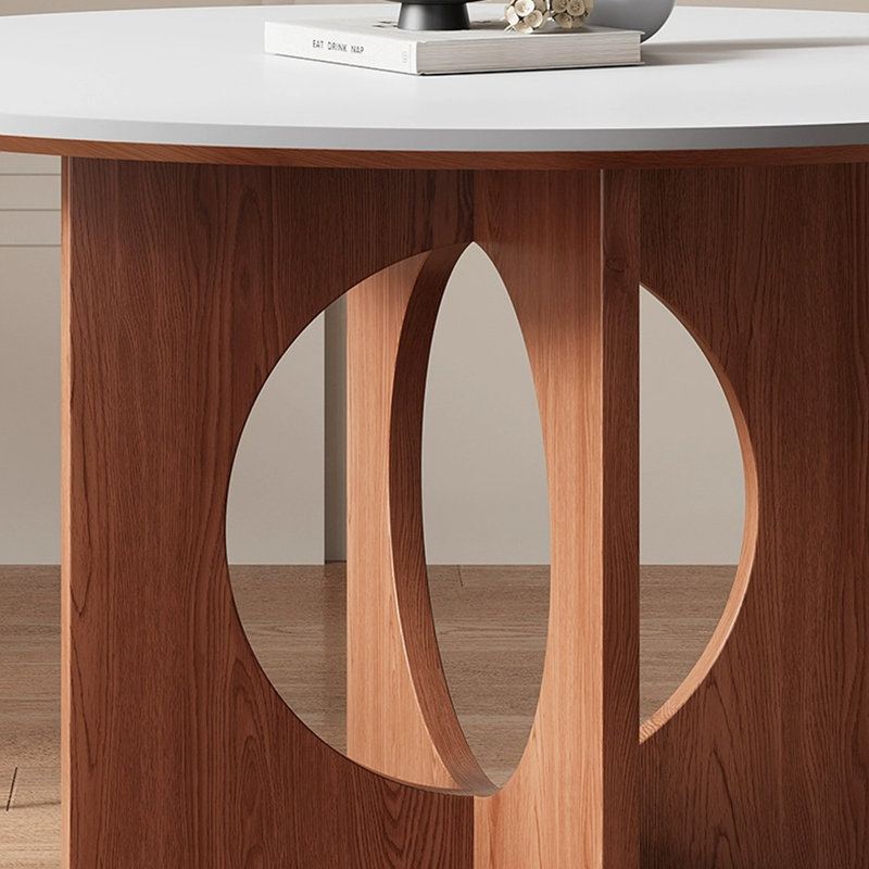 Black Round Sintered Stone Dining table, 29.53"H x 39.37"L x 39.37"W