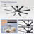 52"/72" Modern Ceiling Fan with Light and Remote Control, 6 Speeds DC Reversible Motor, 3 LED Colors, Timer-1750513339-1751384480