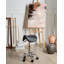 Adjustable Height Ergonomic Active Stool with Footrest-513928144