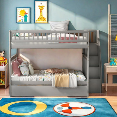 Julyssa Kids Full Over Full Bunk Bed with Trundle by Harriet Bee