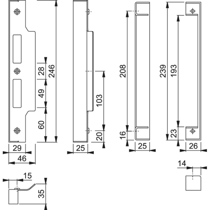 Amarilis Locks 72Mm Sashlock Rebate Set
