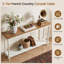 Console de style champêtre de 152 cm de large, table d'entrée étroite, table basse à 2 niveaux avec finition vieillie