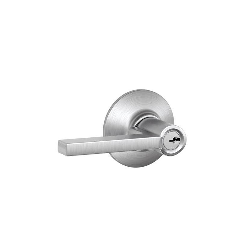 Latitude Lever Single Cylinder Keyed Entry Storeroom Lock, Satin Chrome, Keyed Alike, Yes