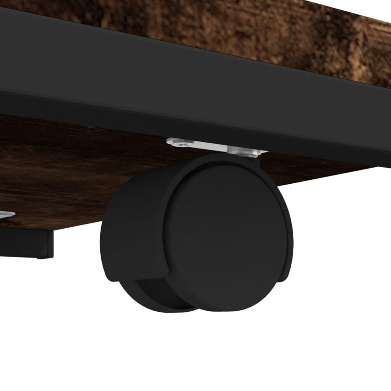 Digit Wheel End Table, Smoked Oak