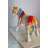 Nifao Collection A Burst of Color Dripping Paint Fiberglass Donkey Statue 33" x 11" x 21"H