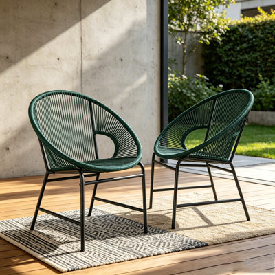 Ensemble de chaises de patio en osier
