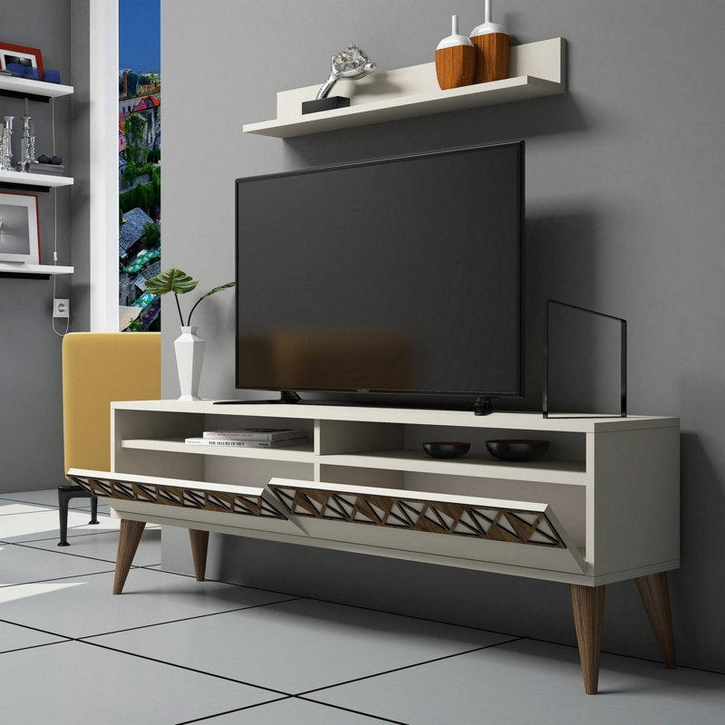 Entertainment Center for TVs up to 55", Cream