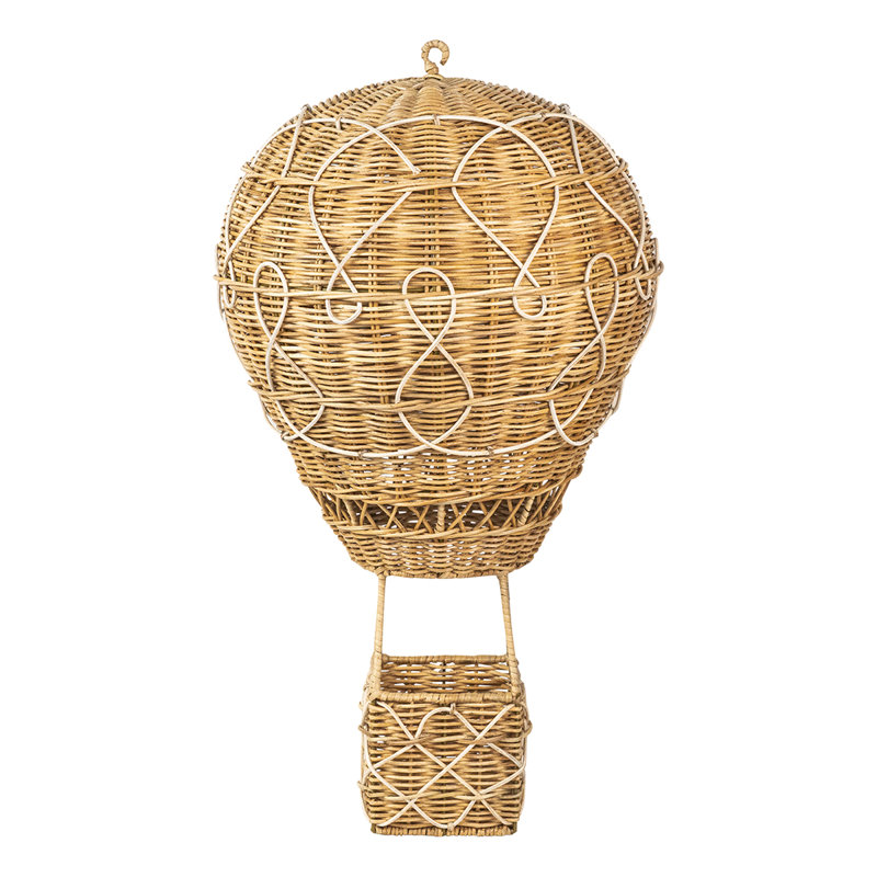 Provence Rattan Hot Air Balloon, 27" H x 15" W x 15" D