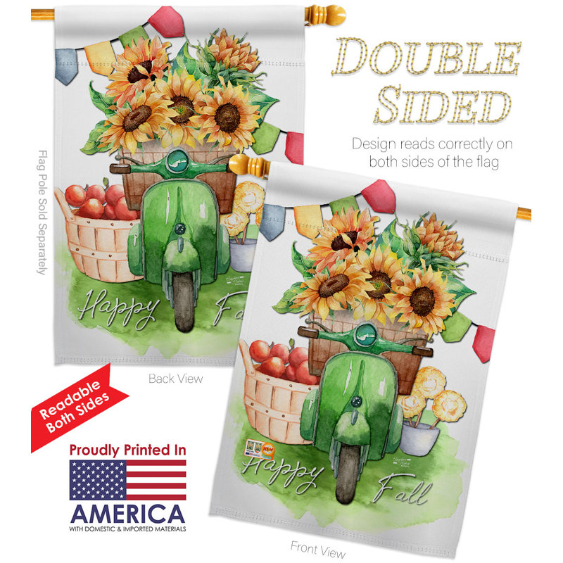 Drapeau de maison 40 po x 28 po Sunflowers Fall