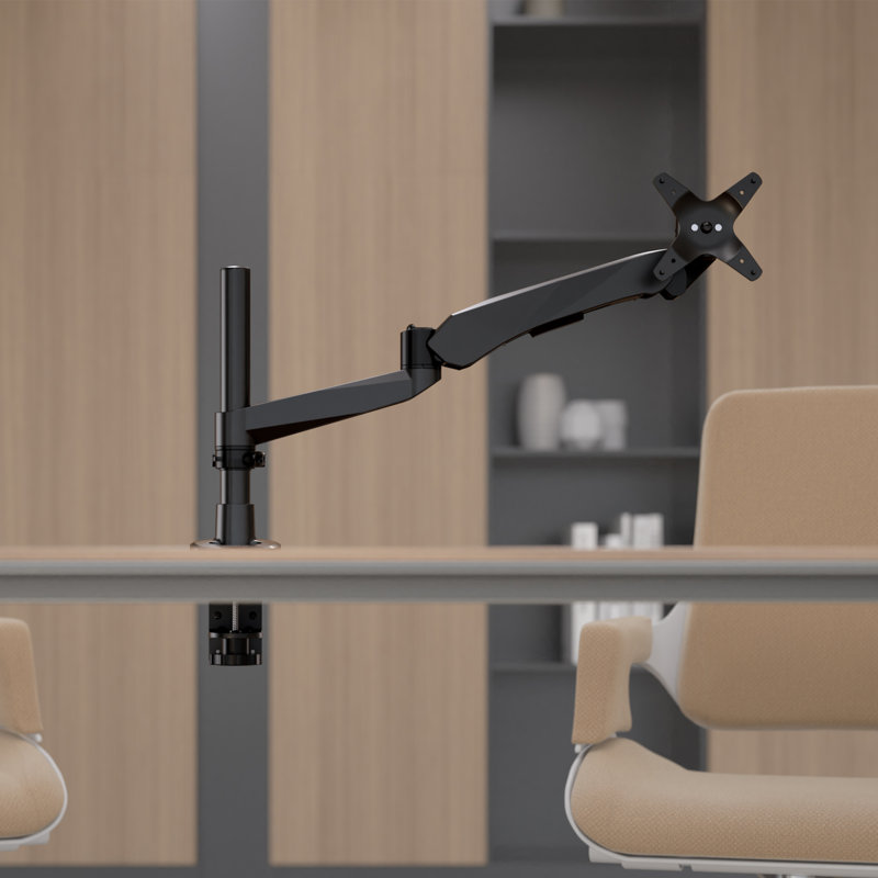 Montez-le! Support de bureau à mouvement complet pour moniteur simple avec bras à ressort pour écrans jusqu'à 32 po, noir
