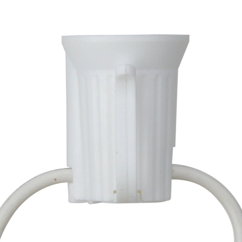 Ensemble de douilles de Noël commerciales C9, H 0,75 po x l 600 po x P 0,75 po, Blanc