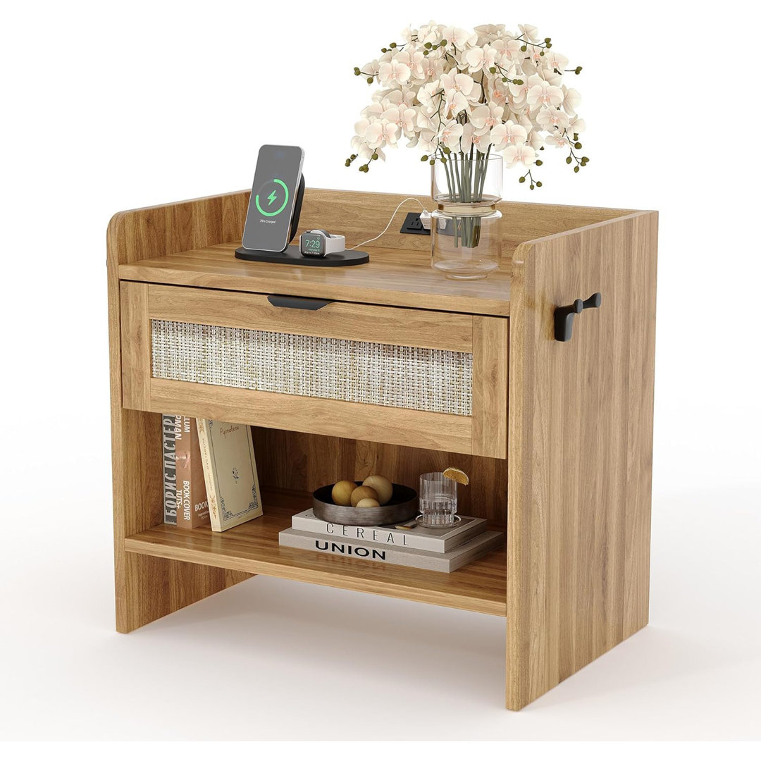 Solid Wood Bedside Table