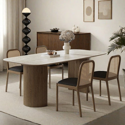 Ensemble de table de salle à manger et de chaises Durable Rock Plate