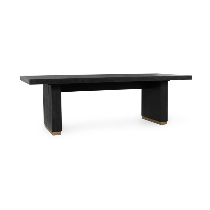 Lynx 94" Reclaimed Pine Wood Dining Table, Black
