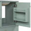 Meuble-lavabo autoportant avec lavabo, structure en bois massif, porte à fermeture en douceur, tiroirs multiples, tablettes de rangement, idéal pour les salles de bain pratiques et élégantes