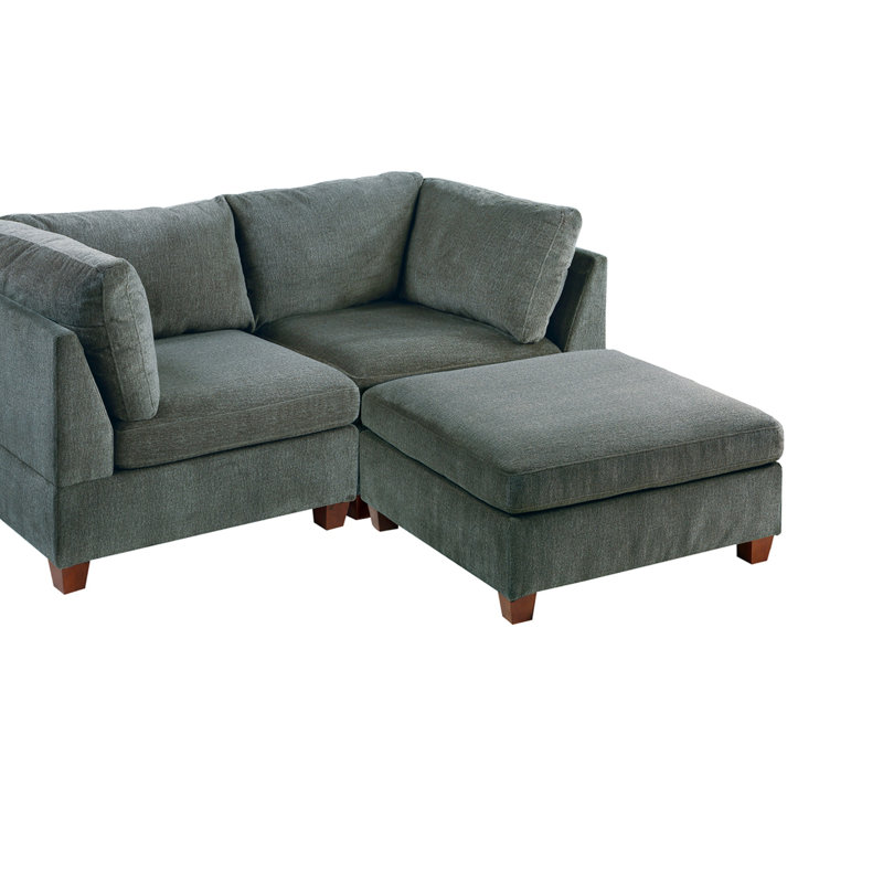 MODULAR SET - 3PC Chenille Fabric Sectional Sofa
