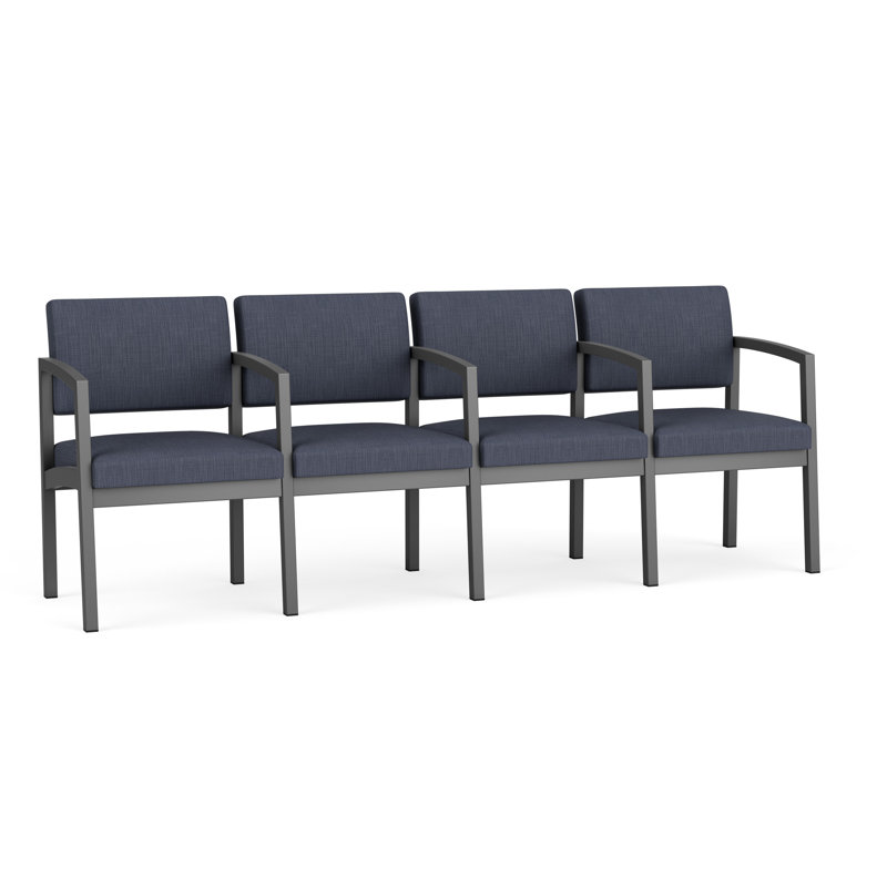 Structure en métal 4 places Lenox, Gris anthracite, Plot Line bleu marine